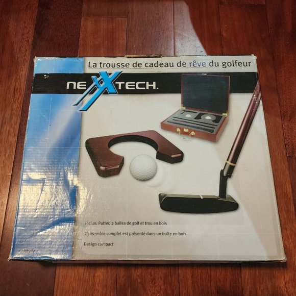 Nexxtech Golfer's Dream Gift Kit Stick 2x balls etc New in The Wood Case - Picture 5 of 6